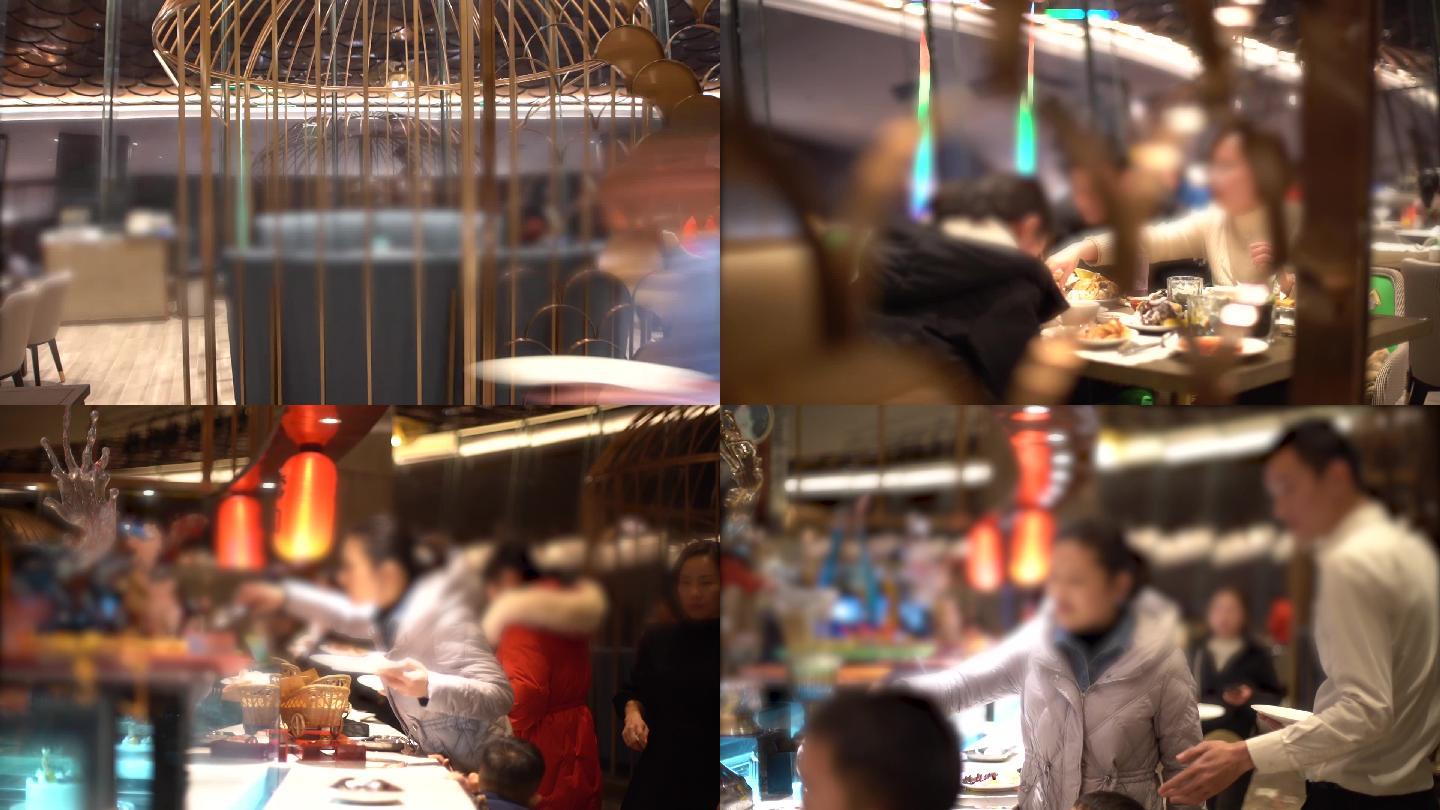 【高清视频】旋转餐厅吃自助餐视频