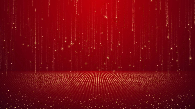 红色可循环粒子幕舞台背景