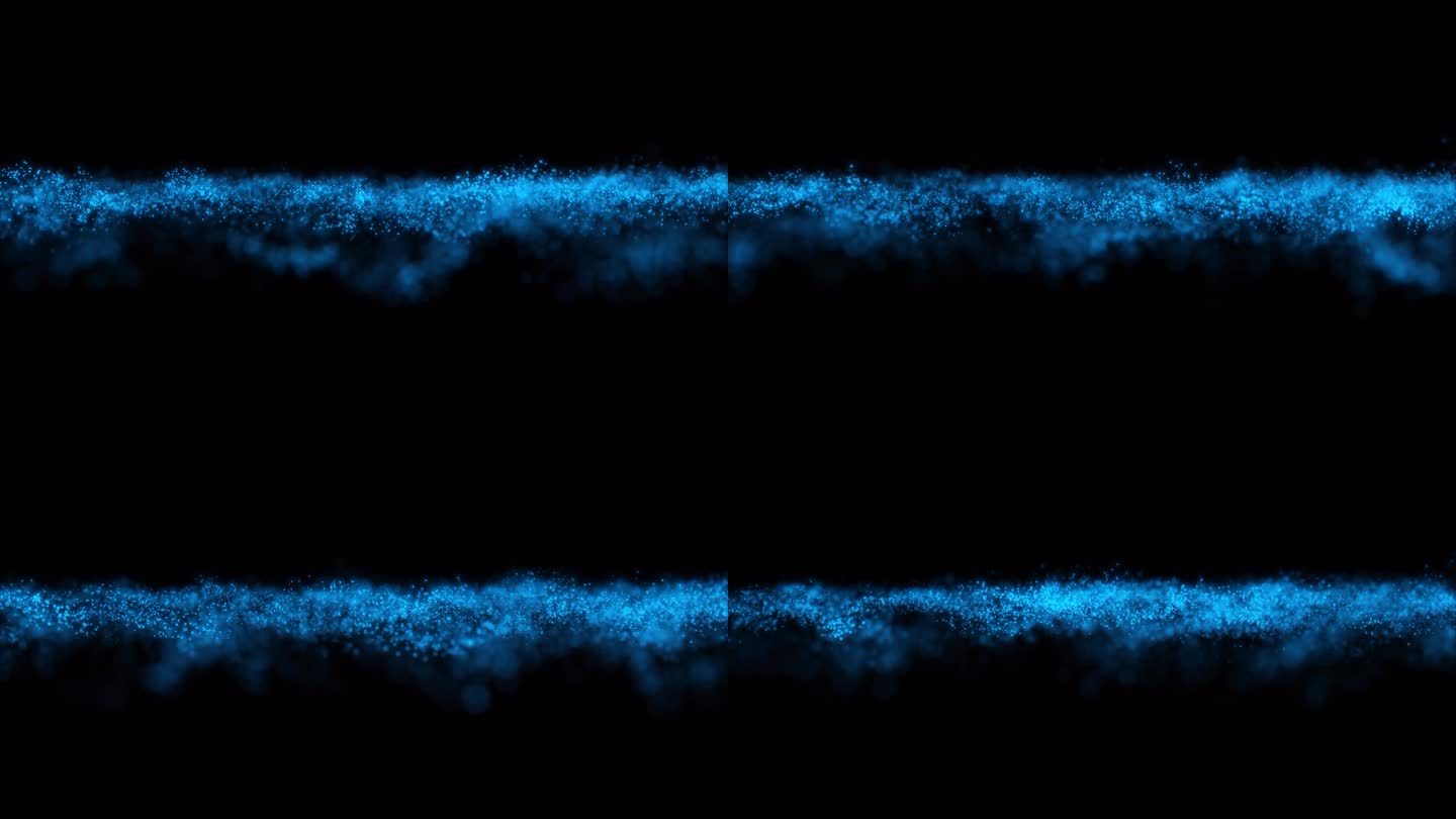 1834 4K蓝色光效粒子叠加素材