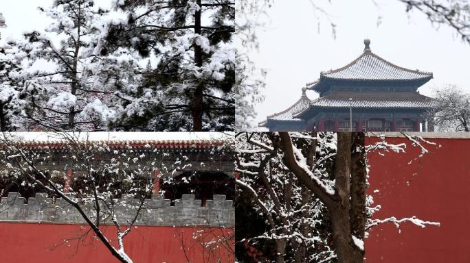 雪后美丽故宫博物院冬天的紫禁城