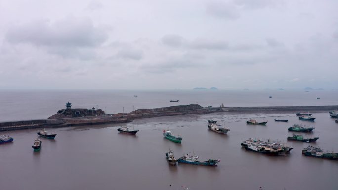 温岭石塘渔港航拍