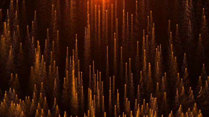 1824 4K动态金红粒子流飞升