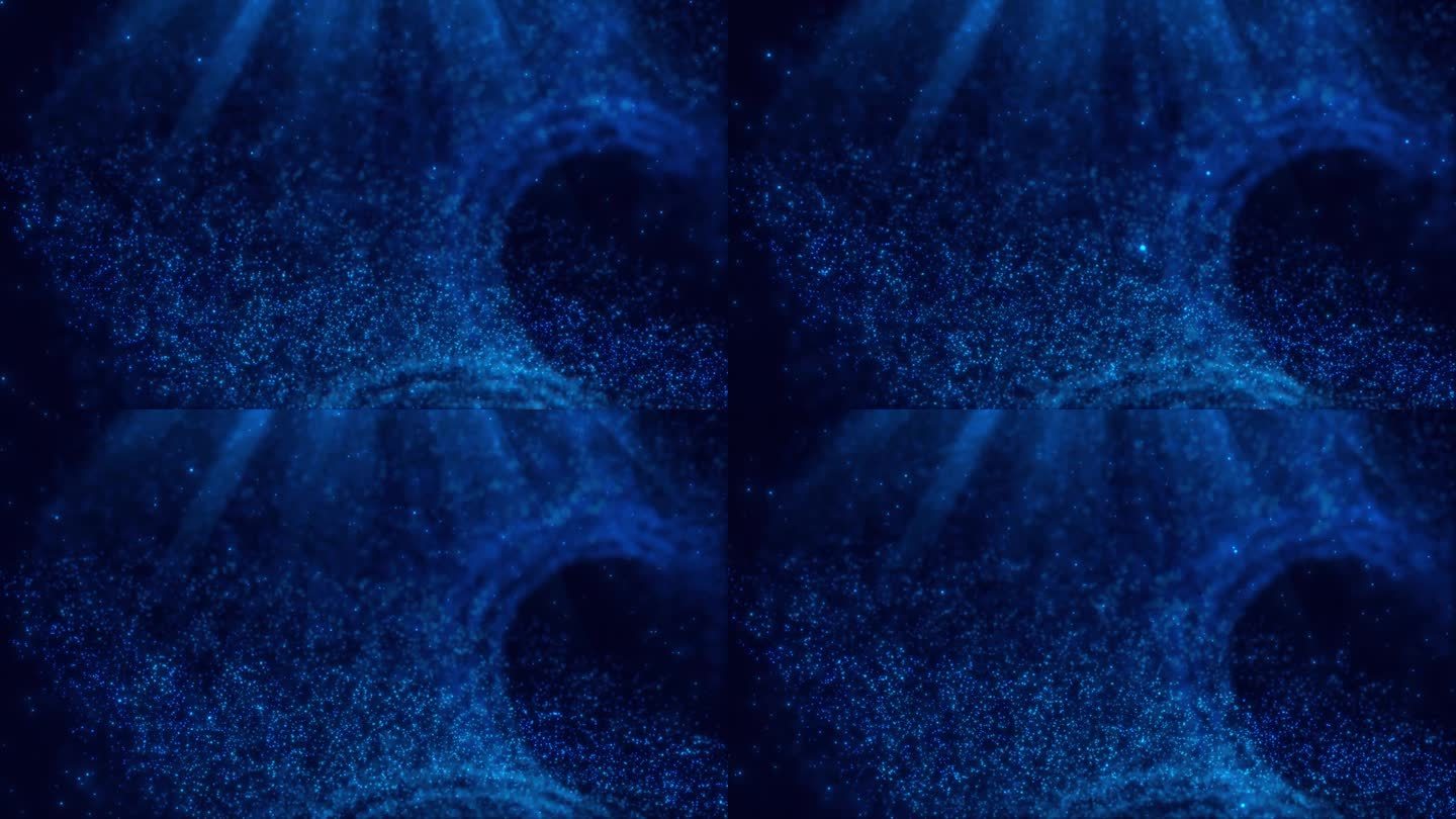 1932 4K动态光效蓝色粒子动态背景