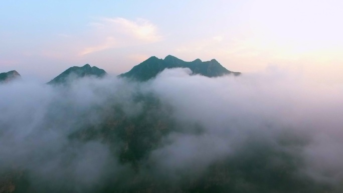 航拍云层风景