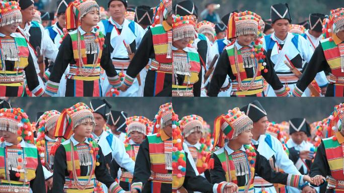 民族舞蹈视频云南傈僳族阔时节的集体舞