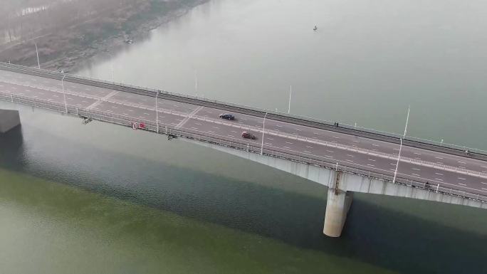 疫情防疫期间的武汉航拍-街道大桥交通