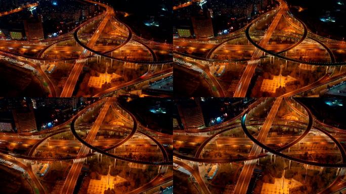 济南北园立交桥夜景延时摄影