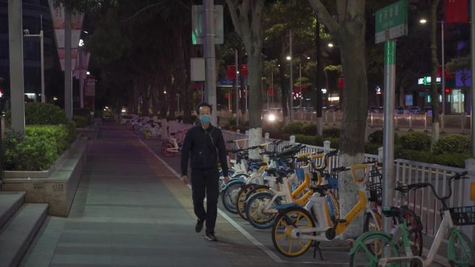 疫情期间城市无人空镜头