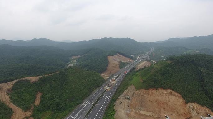 基建立交高速建设浙江航拍