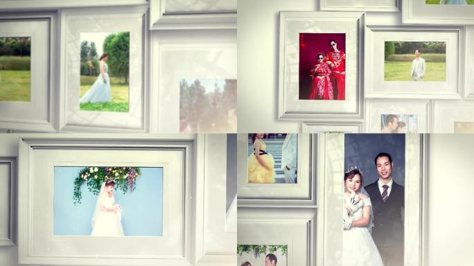 婚礼家庭纪念相册照片墙AE模板