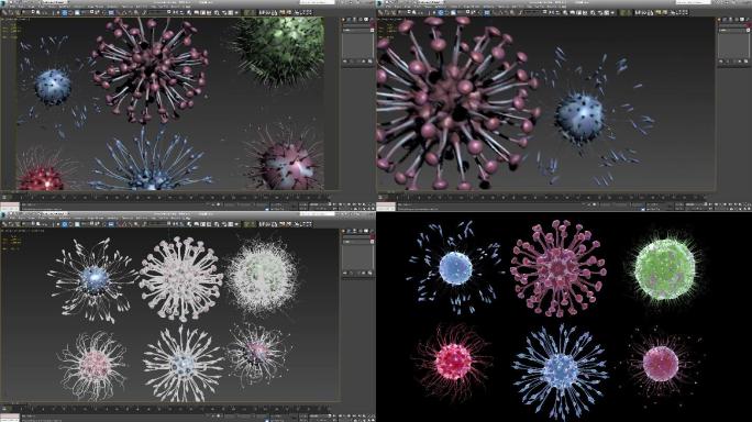 3dmax医学病毒模型