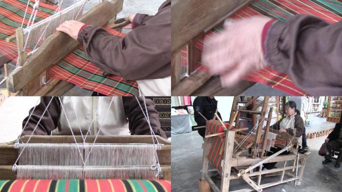 传统的手工织布