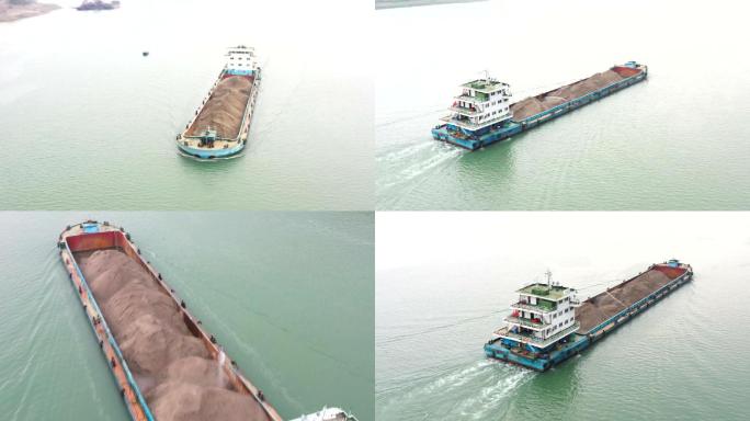 长江上的货运轮船