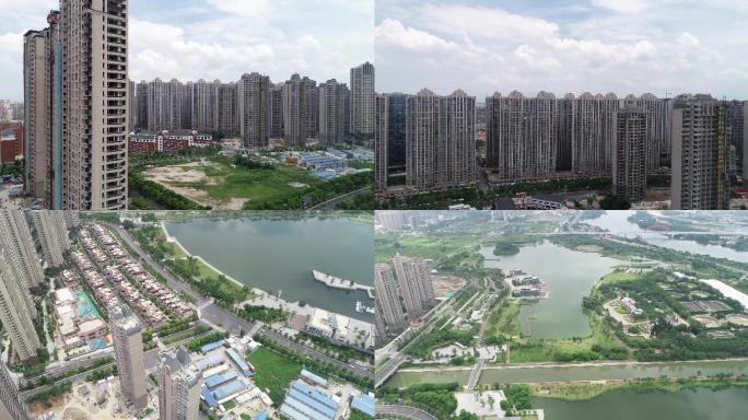漳州碧湖公园景区高楼地标4K航拍
