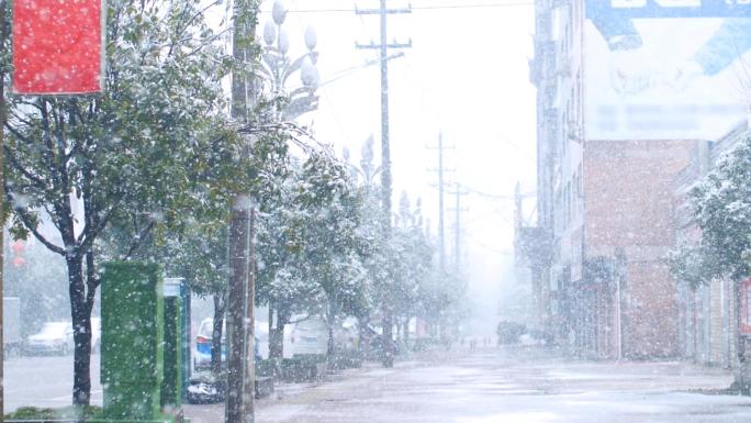 实拍唯美雪景初雪合集慢镜头