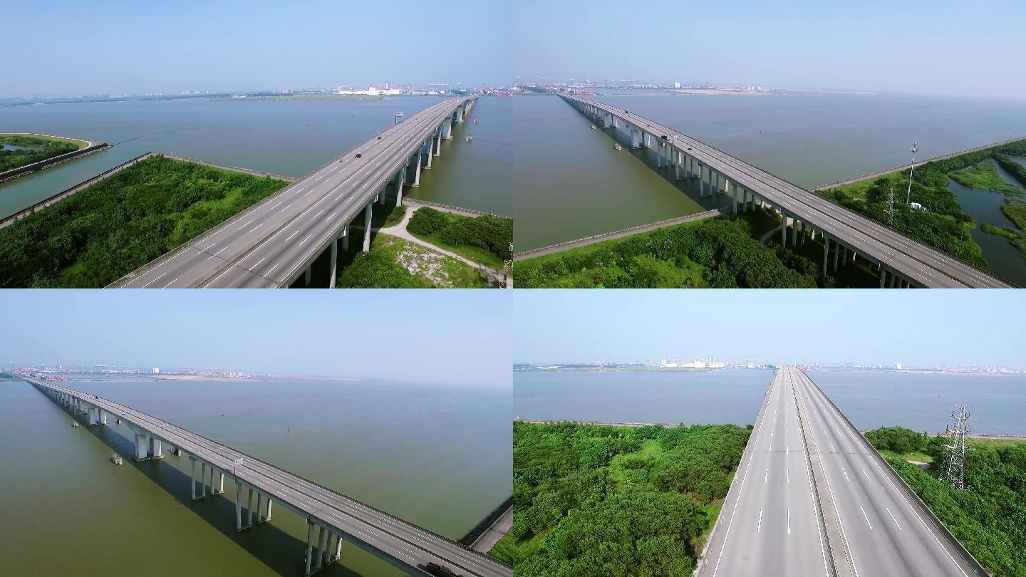 广州龙穴岛新龙大桥航拍