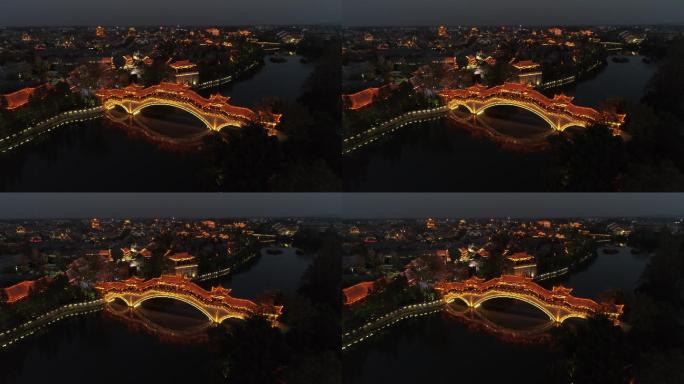 [有版权]台儿庄古城夜景航拍