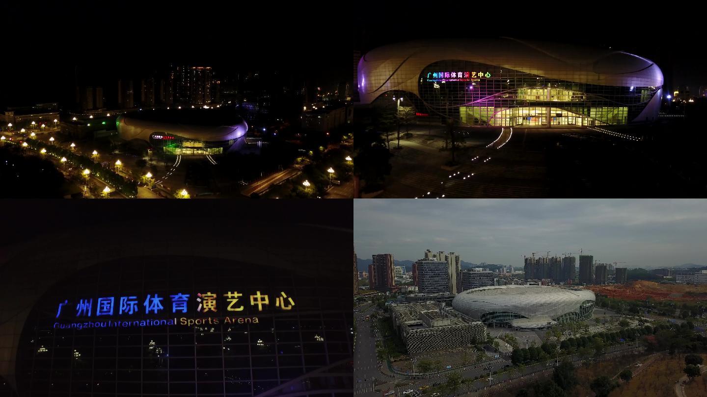 4K航拍广州国际体育演艺中心6