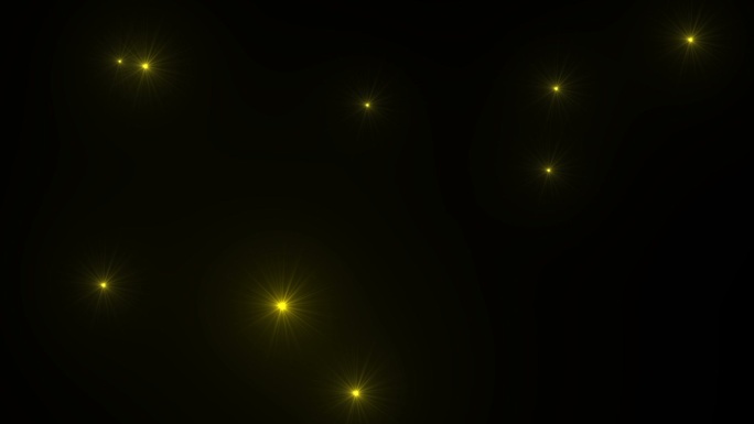 金色星光定位旋转闪光