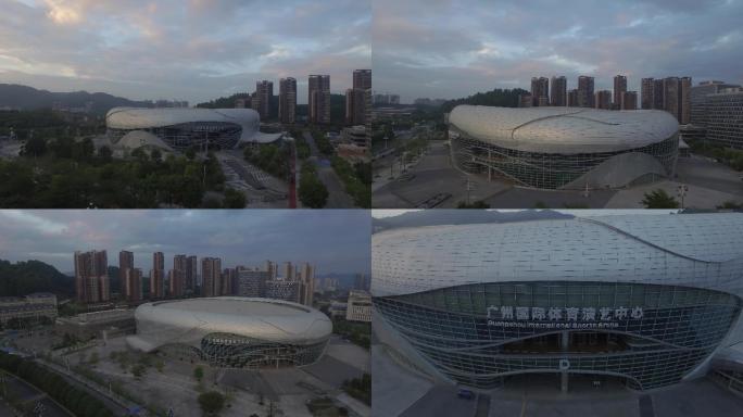 4K航拍广州国际体育演艺中心1