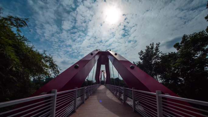 4K延迟广州市黄埔区彩虹桥、尖端山公园