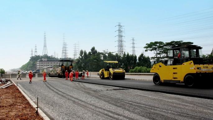 道路建设高速路铺设施工