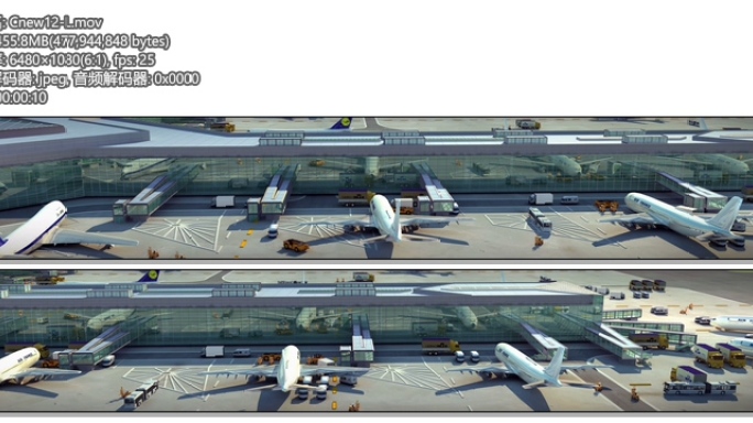 6K机场三维镜头