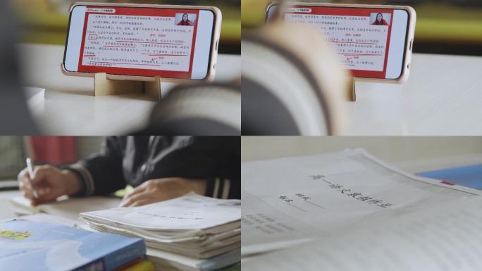 高一在线课程 语文高中生在家学习刻苦学习