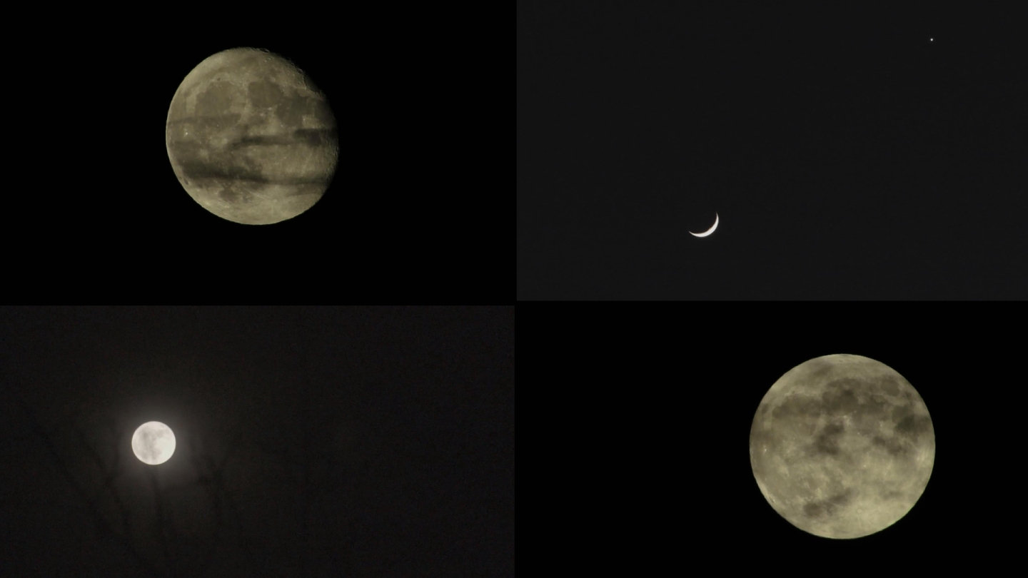 月亮 满月 实拍 中秋空镜