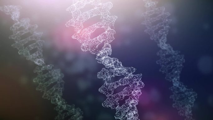 DNA双链分子科技感转基因遗传信息代码
