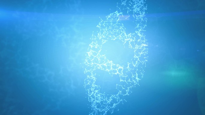 蓝色科技感DNA基因