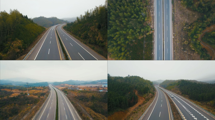 【4K】山间高速公路航拍