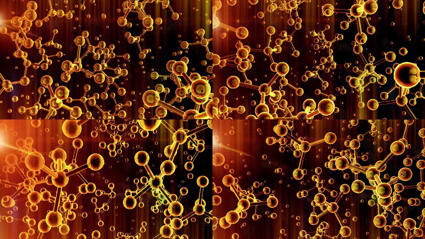 分子微观世界碳原子生命大分子运动科技生物化学教育素材dna医疗医学