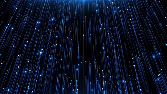 4K蓝色粒子梦想星空舞台背景视频（循环）