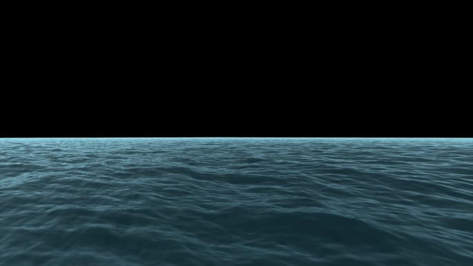 AE原创夜幕下海洋循环舞台背景工程4K
