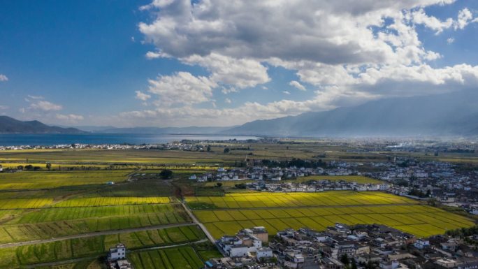 大理稻田航拍延时