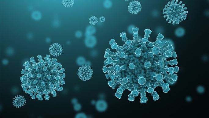 新型冠状病毒高清高精度视频素材青色