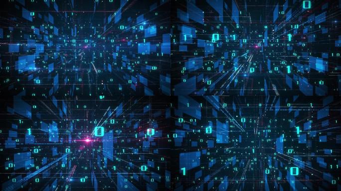 大数据信息流科技网格背景ae模板