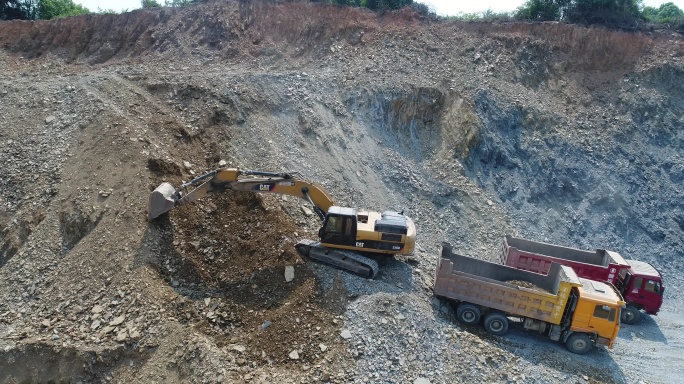 【4K】挖掘机施工、采矿开挖
