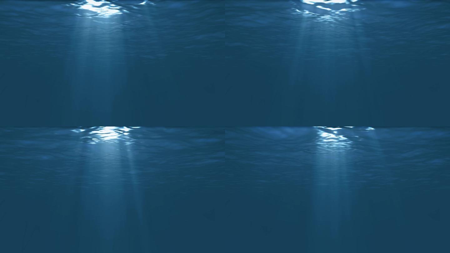 4K海底世界波浪光线无缝循环背景