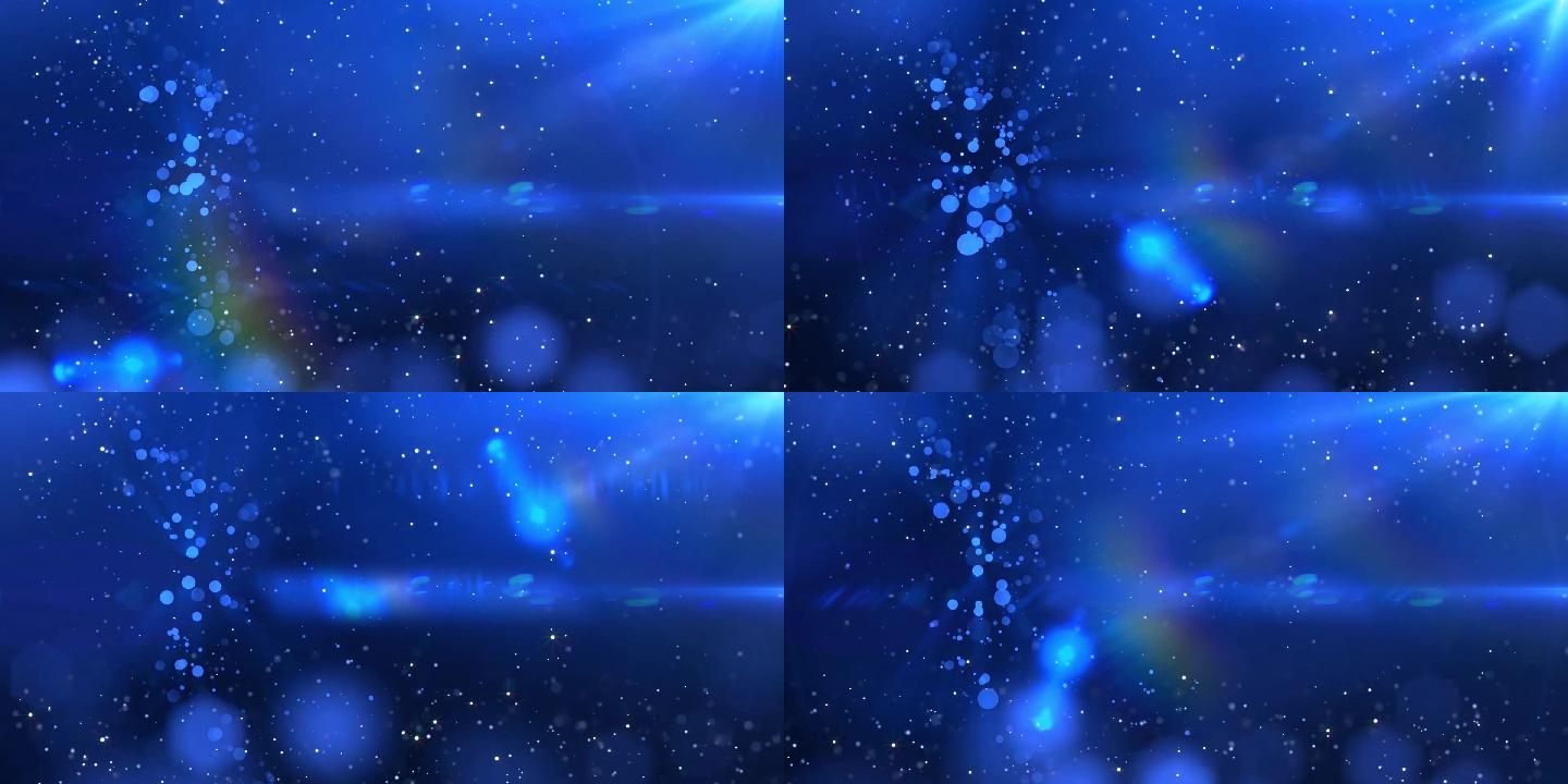 唯美梦幻蓝色星空背景循环