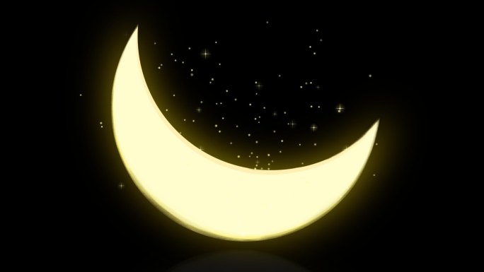 卡通月亮星光前景视频——无缝循环