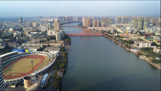 【4K】德阳市岷江路大桥绵远河