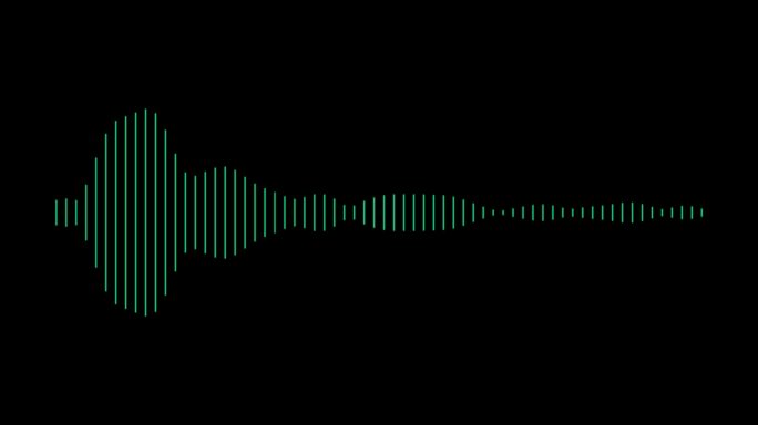 【透明背景】声音绿光音频声波2