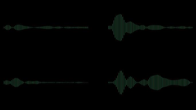 【透明背景】声音绿光音频声波2