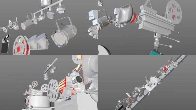 片头精选影视剧场类常用多款模型C4D工程