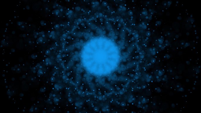 2123 4K唯美蓝色花纹流动粒子