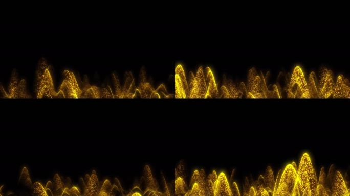 2065 4K金色波浪粒子滚动