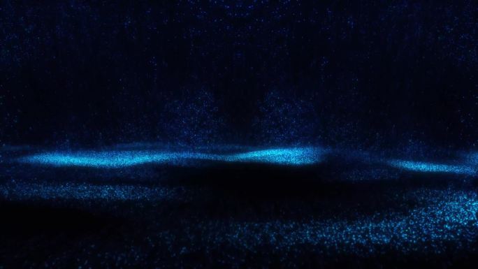 2213 4K蓝色微光光效粒子飘动