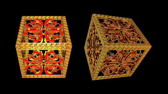 守旧中国风装饰三维素材